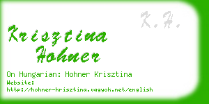 krisztina hohner business card